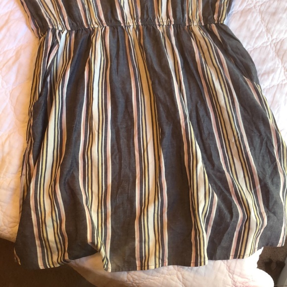 PINK ROSE - Coastal Navy Stripe Dress With Pockets - Picture 3 of 9